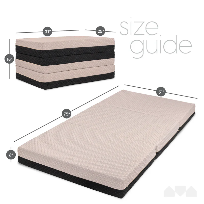 Premium Tri-fold Dual Sided Memory Foam Mattress - Image 3