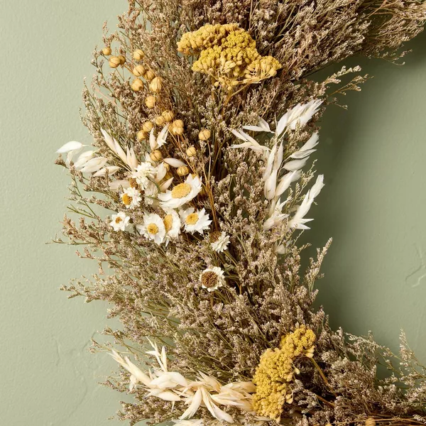 Preserved Spring Grass and Flower Wreath - Image 3