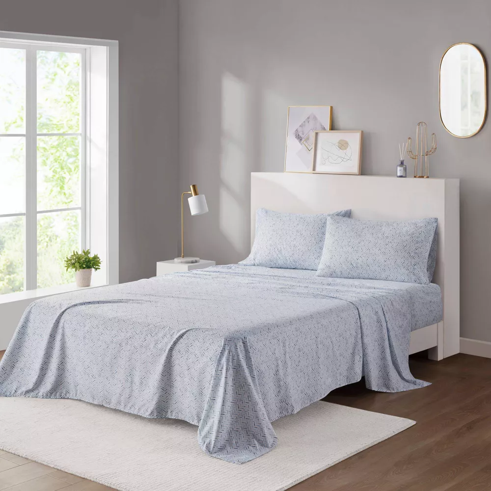 Printed Microfiber Sheet Set - Full - Image 4