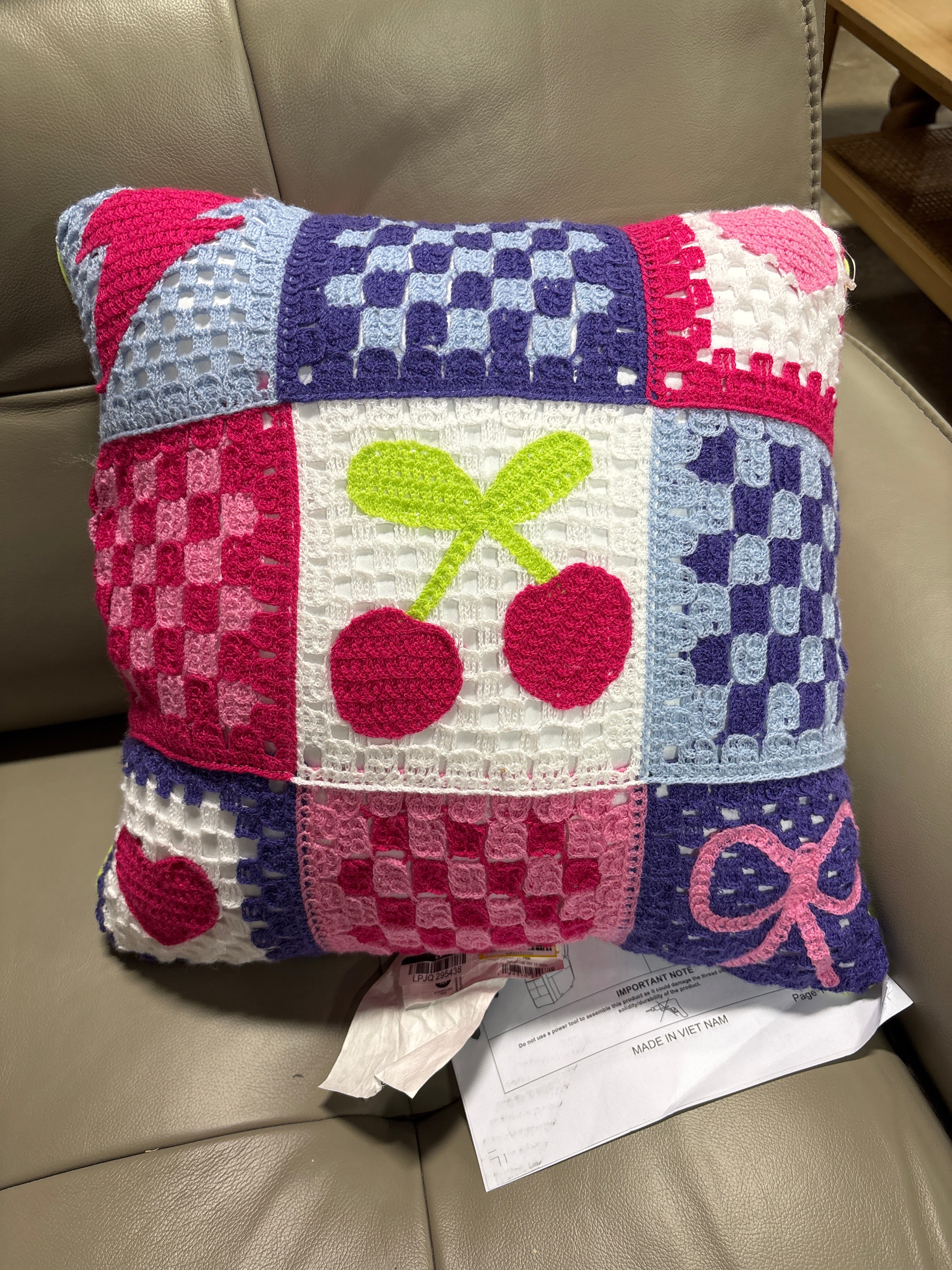 Prism Crochet Icon Decorative Pillow SHOWROOM ITEM - Image 2