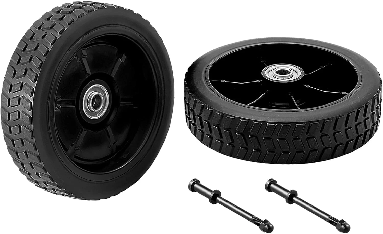 Grill Wheels Replacement Parts Plastic BBQ Wheels with Axle Smoker Grill Accessories