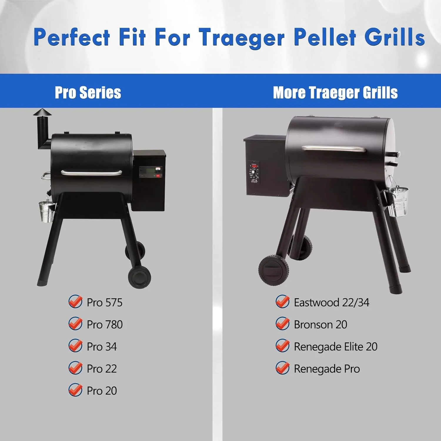 Grill Wheels Replacement Parts Plastic BBQ Wheels with Axle Smoker Grill Accessories - Image 5