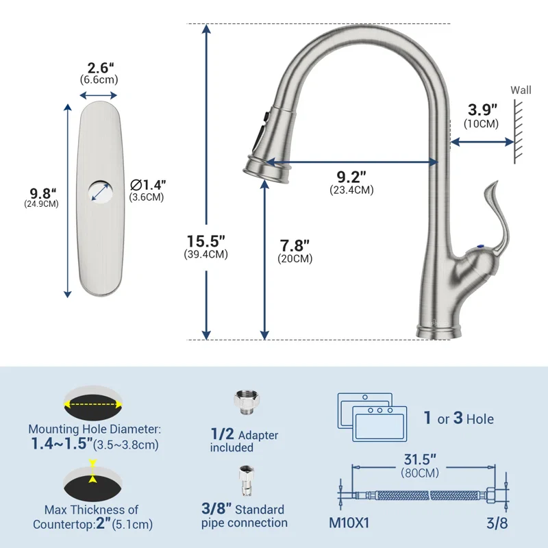 Pull Down Kitchen Faucet - Image 4