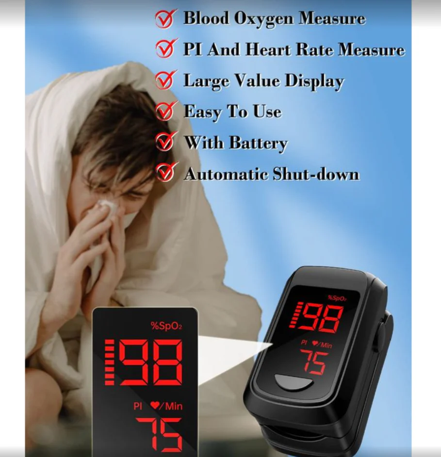 Pulse Oximeter Fingertip- Mini Oximeter Oxygen Saturation Monitor for SpO2/Heart Rate/PI, with Auto Graph Display,FSA/HSA Eligible - Image 2