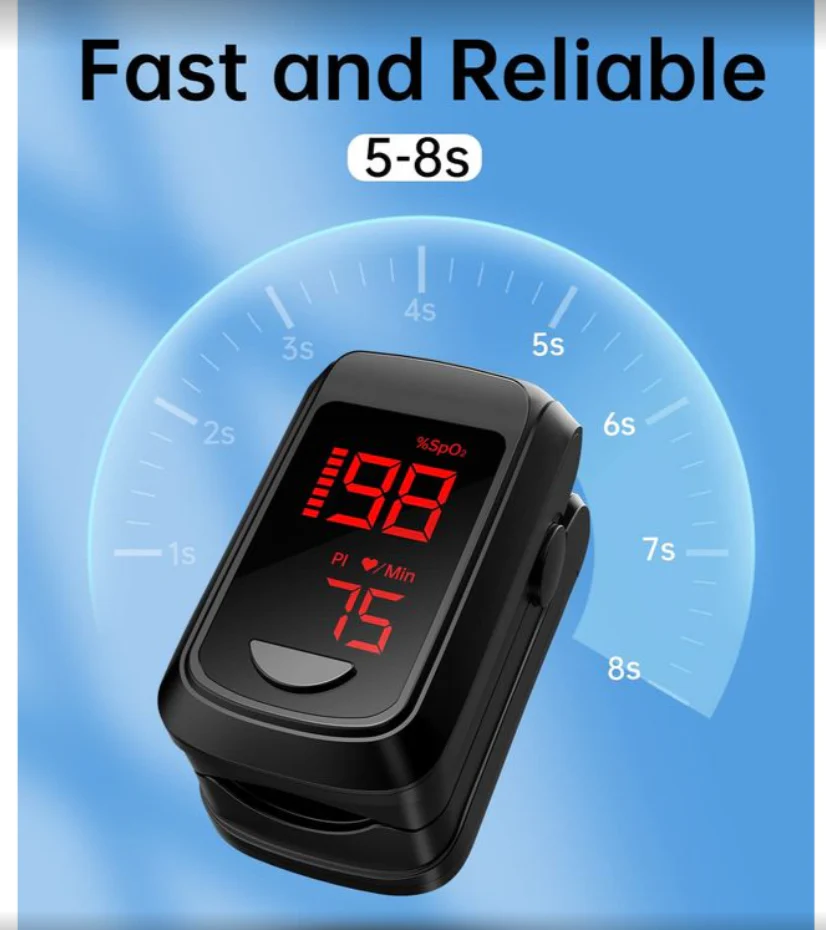 Pulse Oximeter Fingertip- Mini Oximeter Oxygen Saturation Monitor for SpO2/Heart Rate/PI, with Auto Graph Display,FSA/HSA Eligible - Image 3