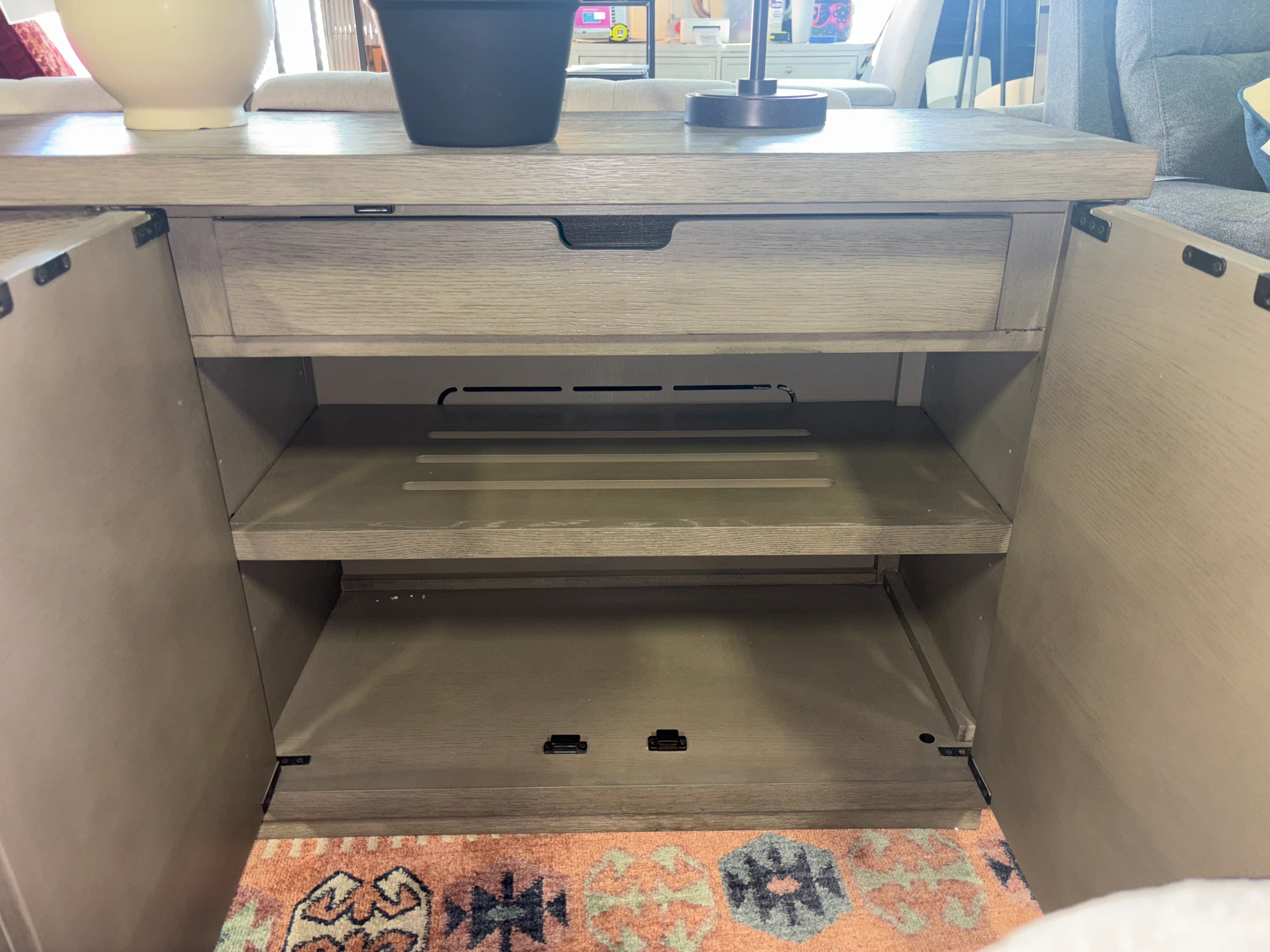 Pure Modern 63" Angled Door TV Console SHOWROOM ITEM - Image 4