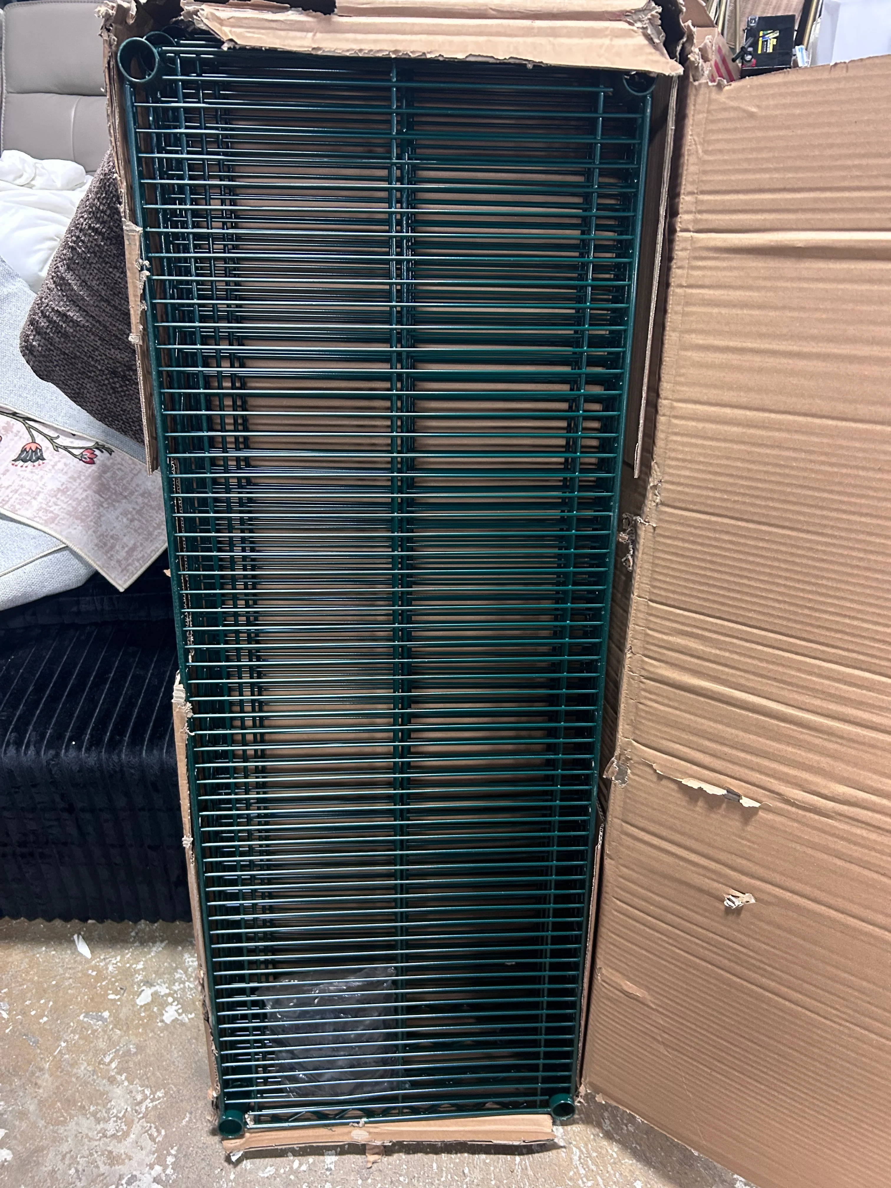 4-Shelf Wire Shelving Unit, Poly Green - Image 2