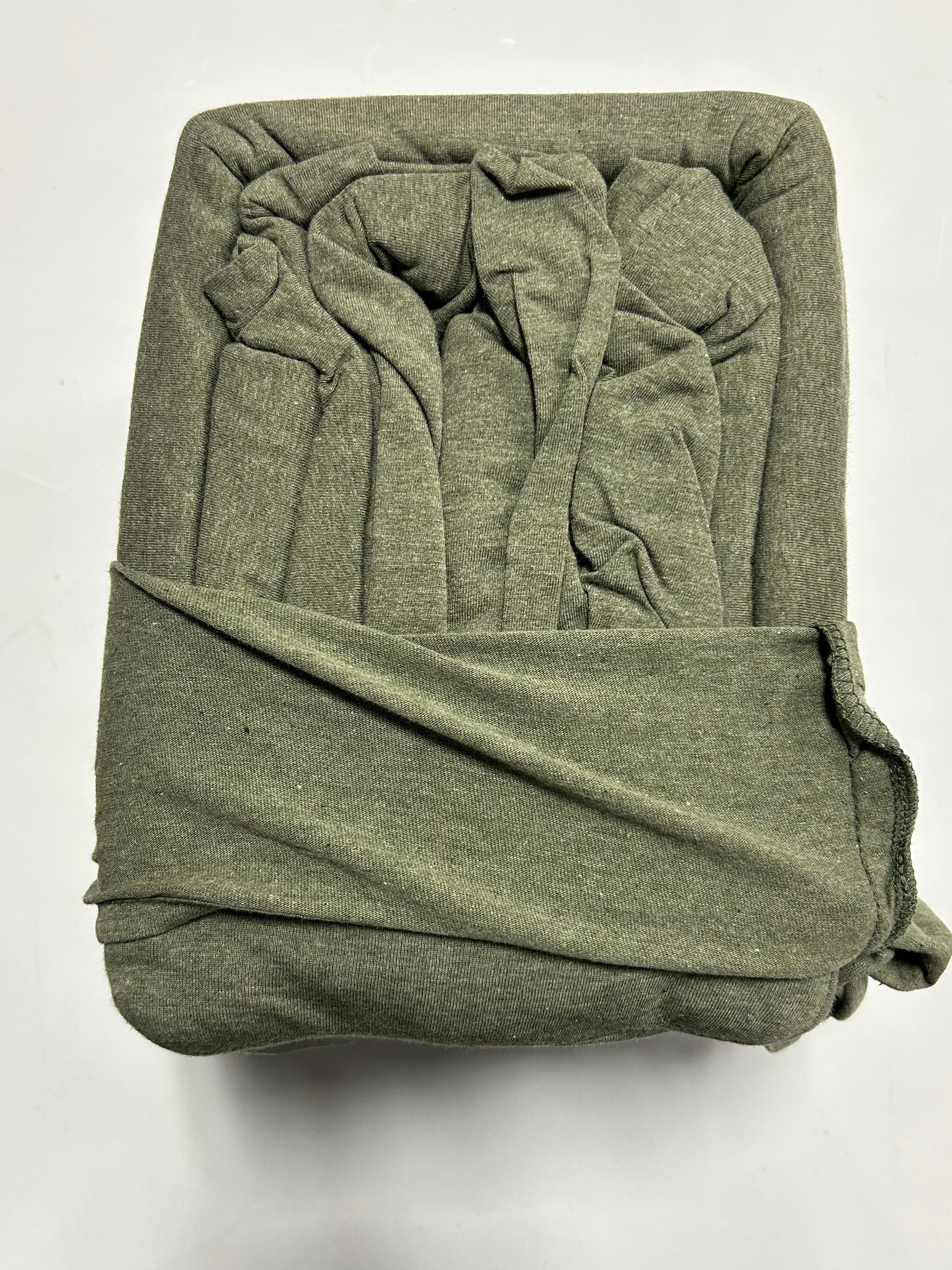 Cotton Jersey Sheet Set Heather Green - 4-Piece Queen - Image 5