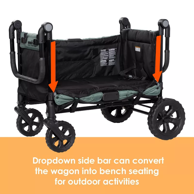 Quest PLUS 3-in-1 Stroller Wagon - Madrid Green - Image 3