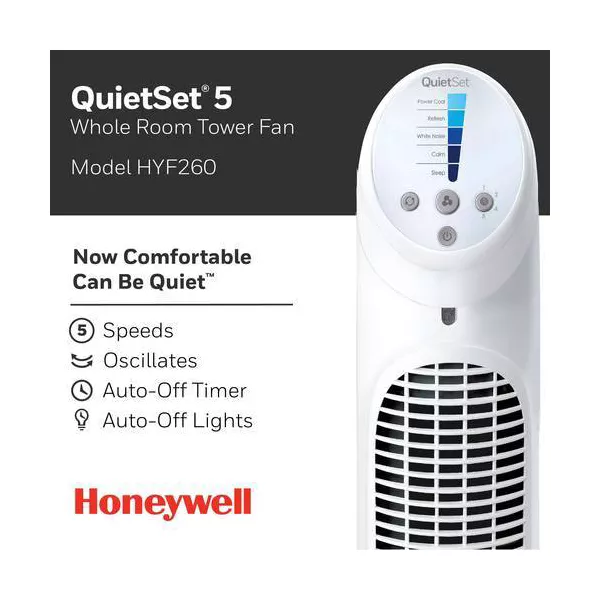5 Speed Oscillating Tower Fan White: Standing Floor Fan, Quiet Cooling - Image 3