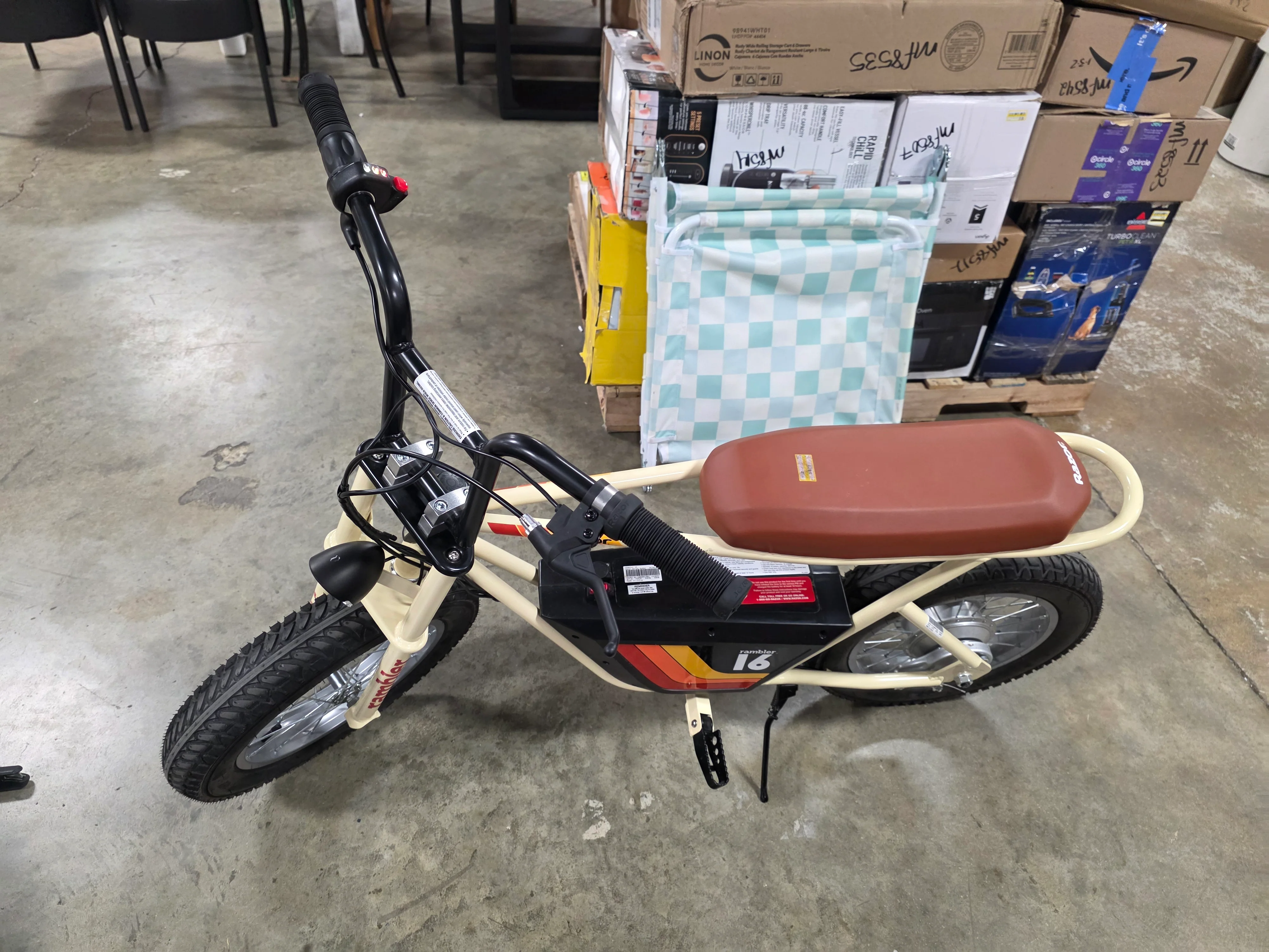 Rambler Step Over Electric Scooter - Beige - Image 3