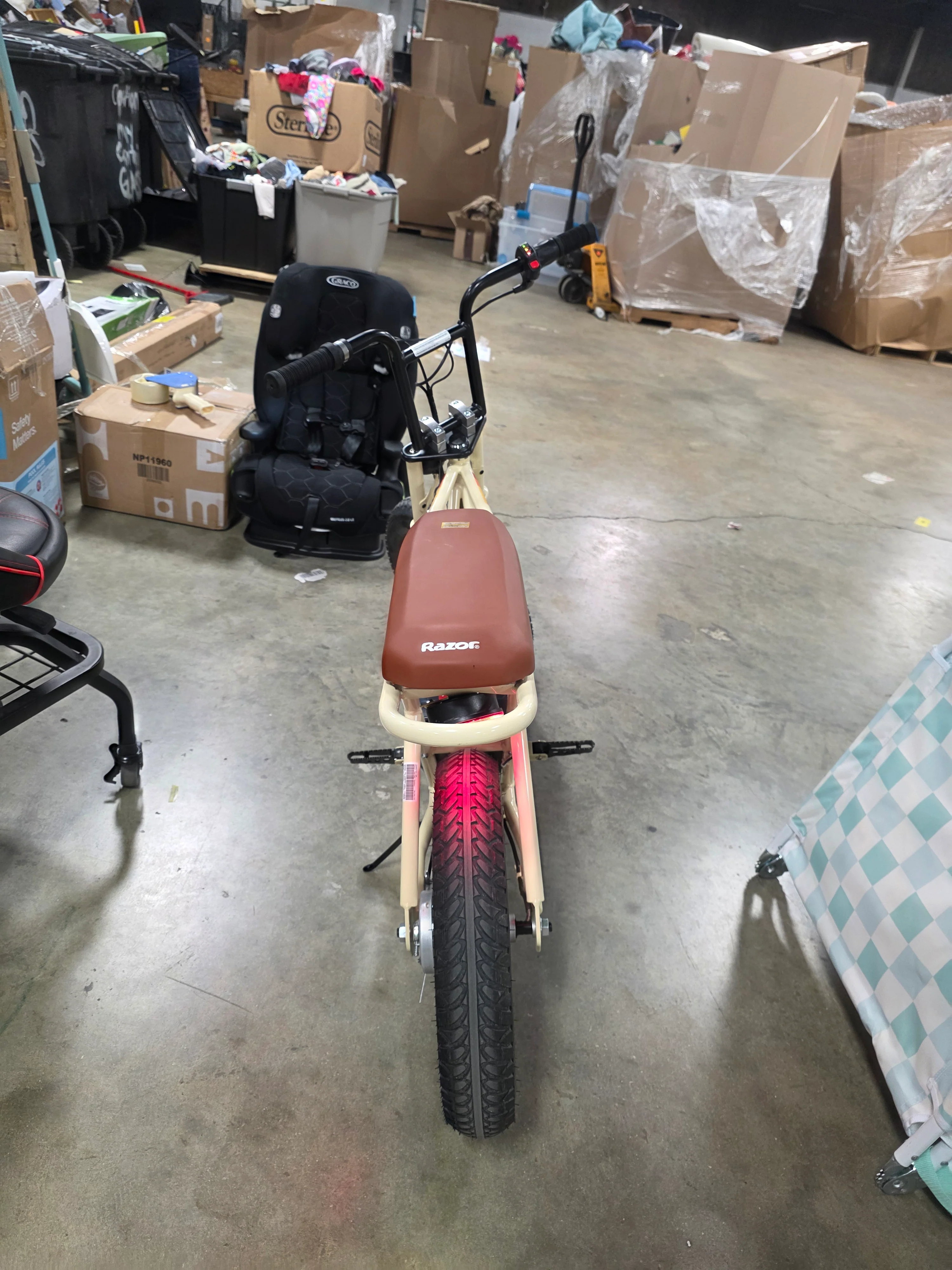 Rambler Step Over Electric Scooter - Beige - Image 4