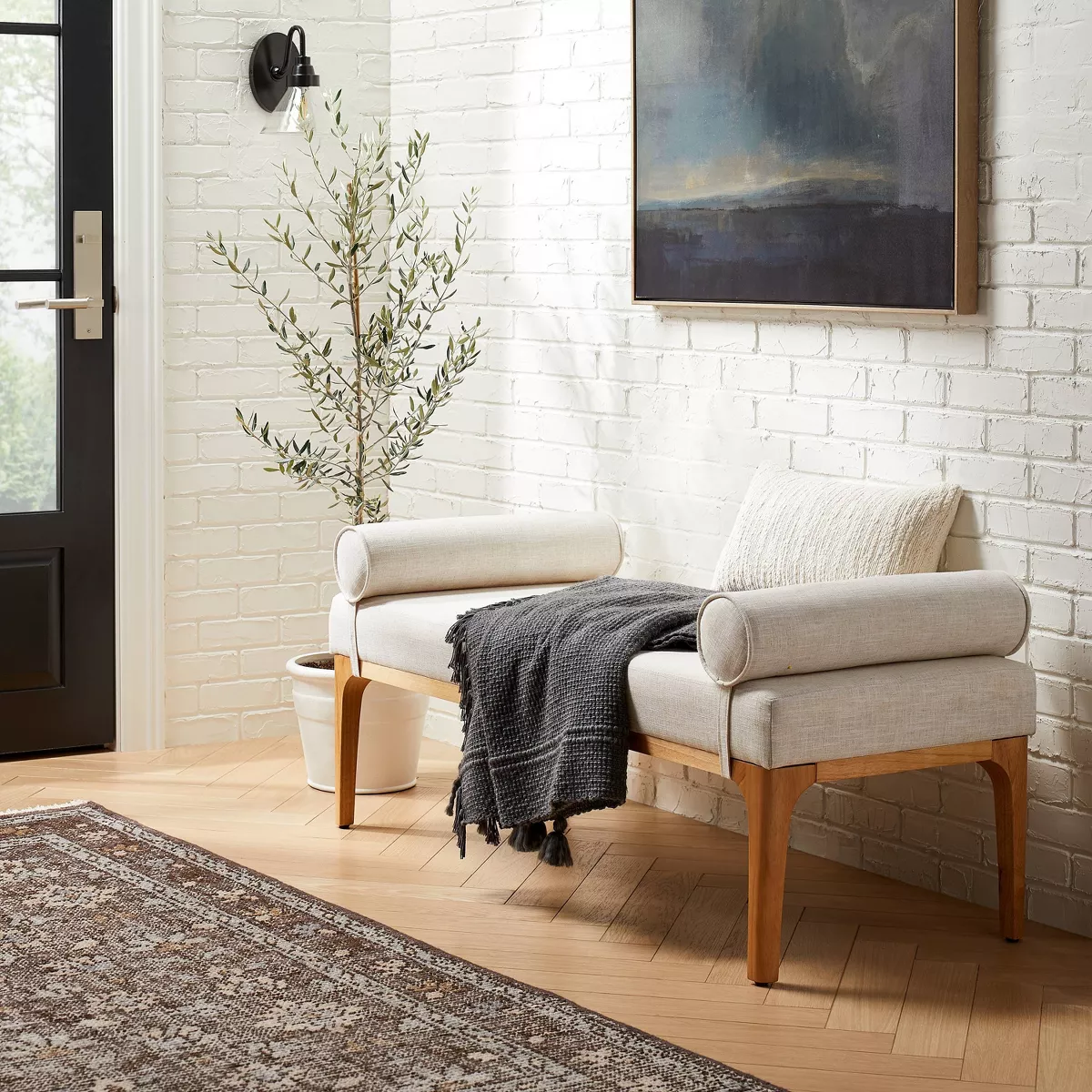 Randolph Bench - Linen SHOWROOM ITEM