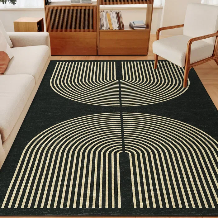 Randolph Modern Rug with Rubber Backing Geometric 5' x 7' - Image 2