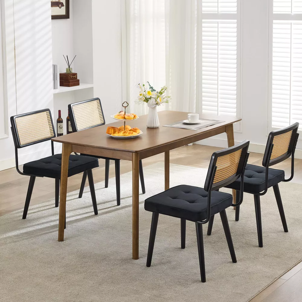Rattan Dining Chairs Modern Boho 1-Piece - Image 6