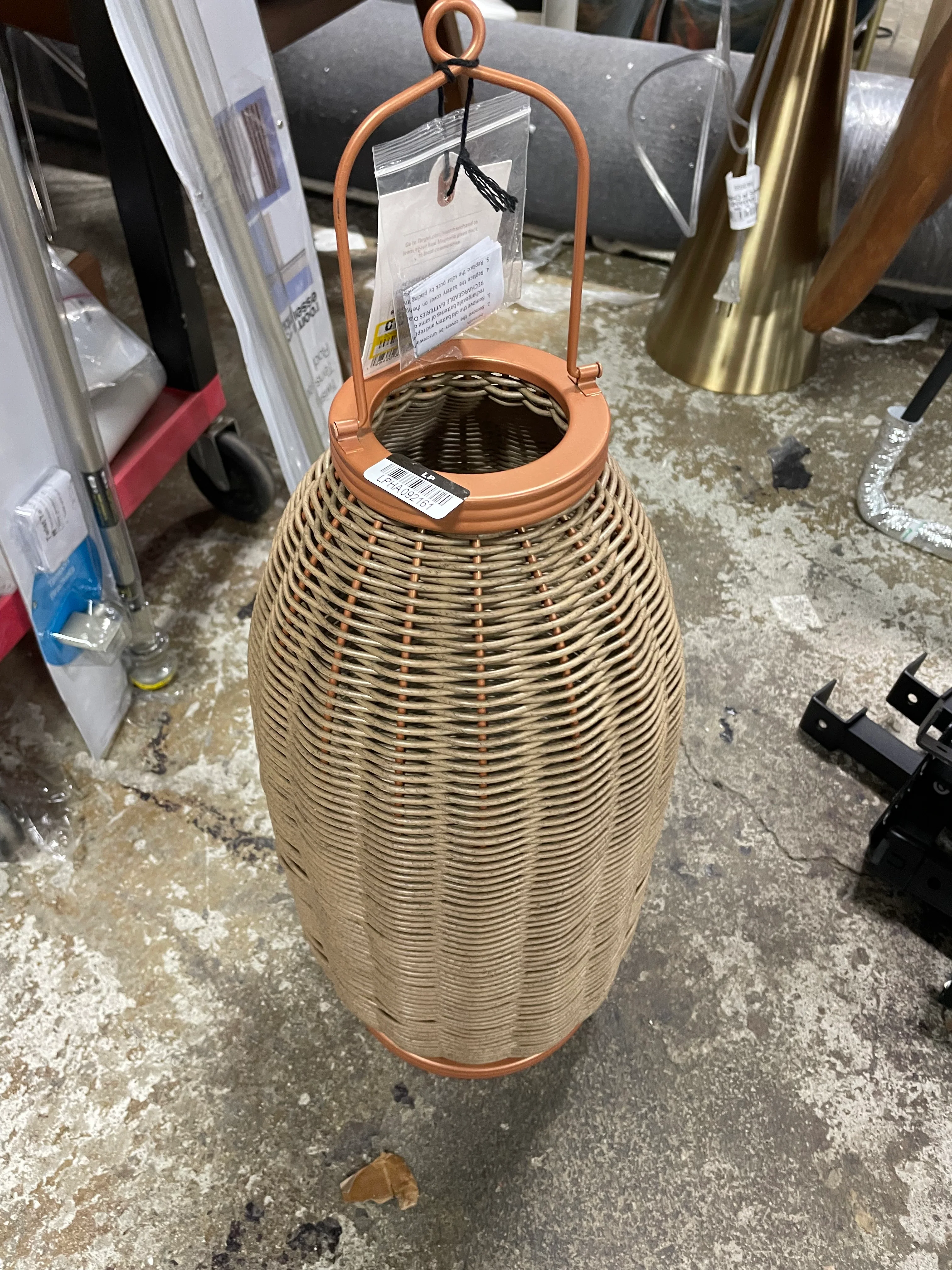 Rattan Solar Outdoor Patio Lantern - Image 6