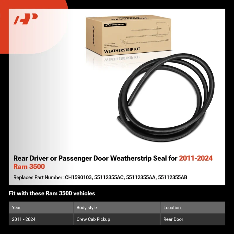 Rear Driver or Passenger Door Weatherstrip Seal - Image 4