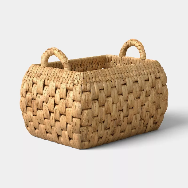Rectangular Vertical Chunky Weave Basket SHOWROOM ITEM