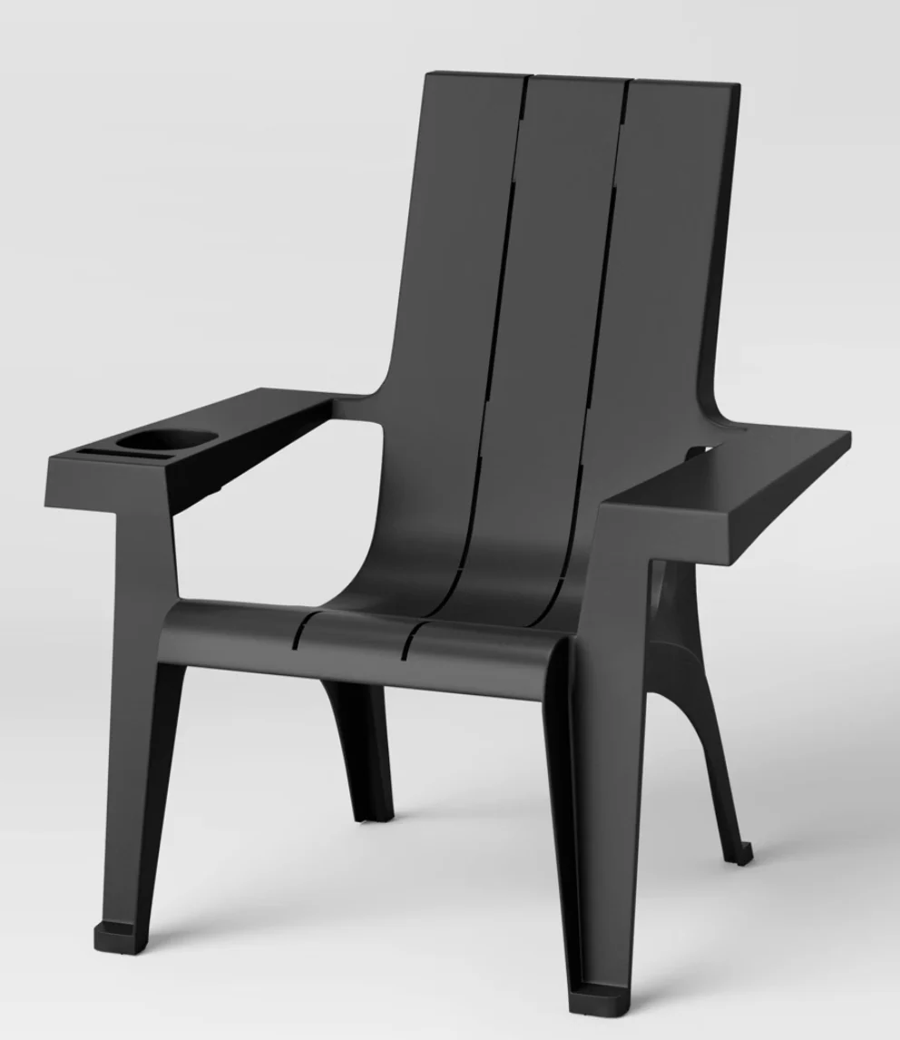Resin Stackable Adirondack Chair Black - Room Essentials™ SHOWROOM ITEM