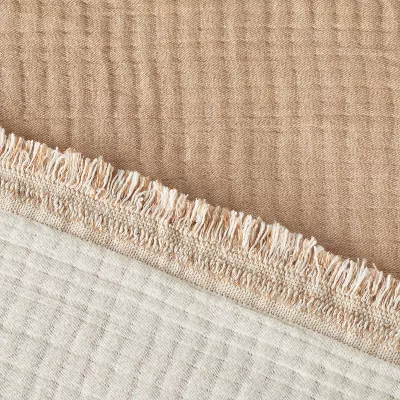 Reversible Textured Cotton Chambray Coverlet - King - Image 4