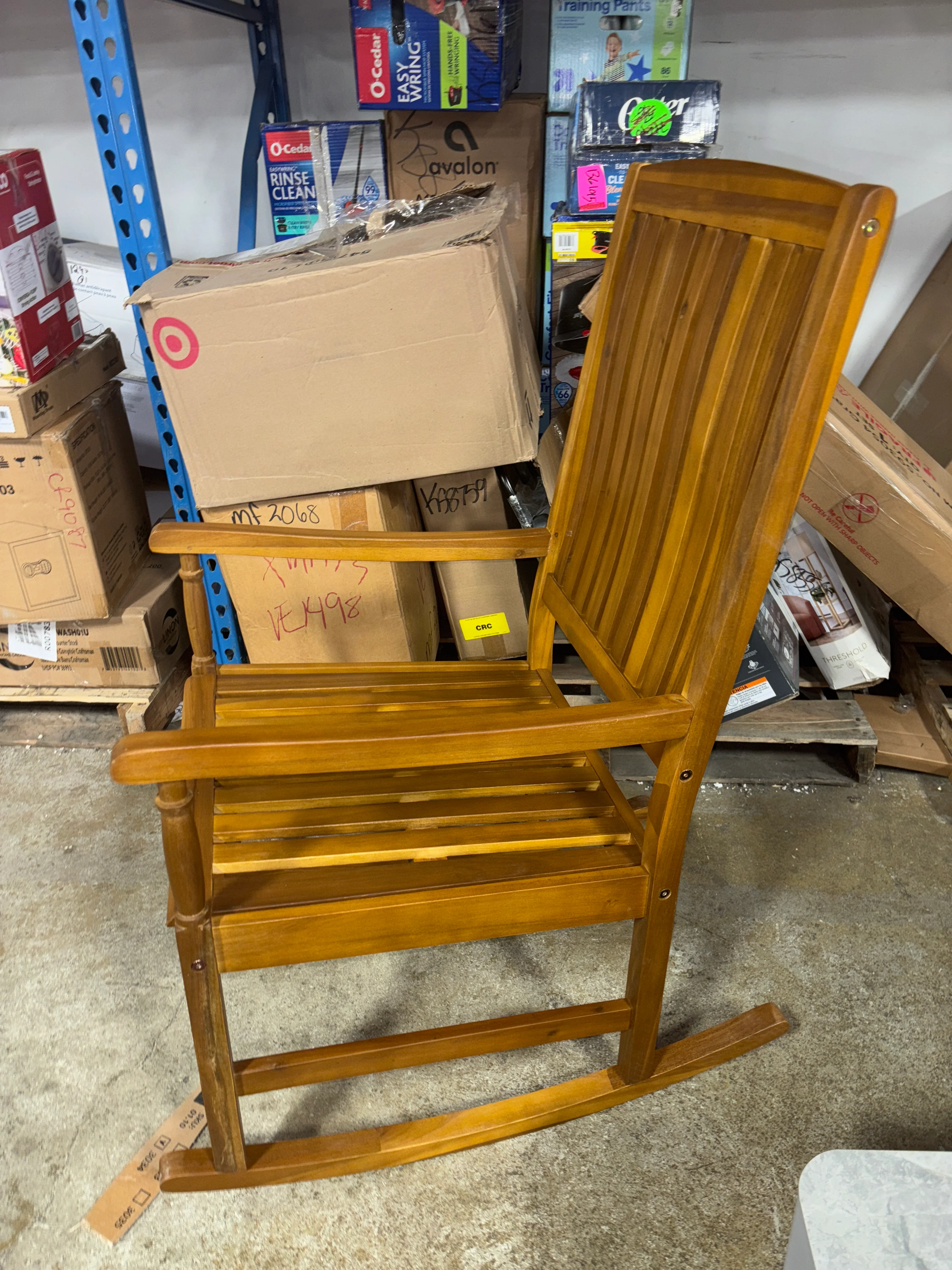 Reynard Outdoor Acacia Wood Rocking Chair - Teak SHOWROOM ITEM - Image 3