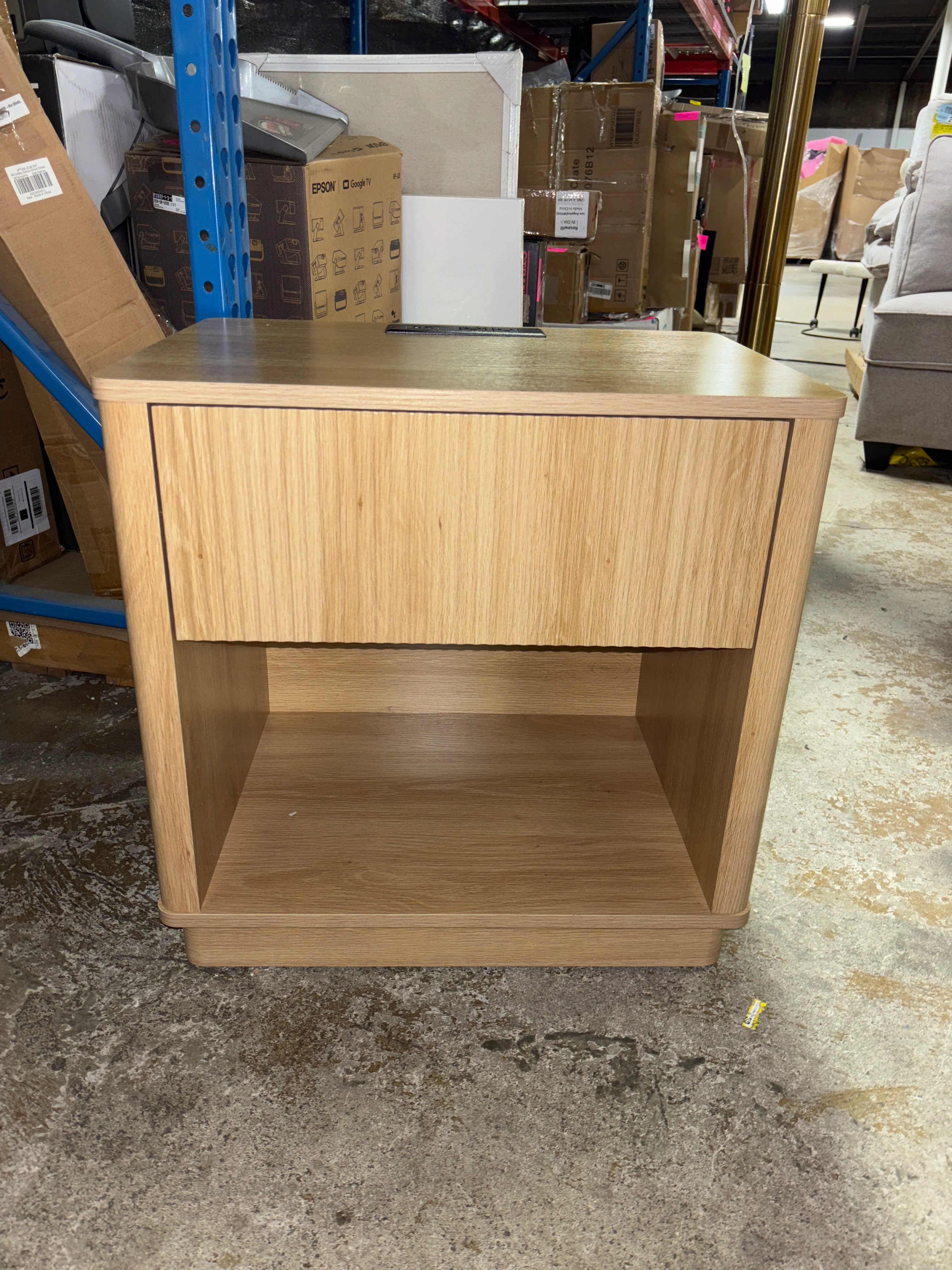 Rhythm Nightstand with Charging Station Natural SHOWROOM ITEM - Image 2