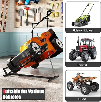 Riding Lawn Mower Lift, Folding Lawn Tractor Lift with Manual Handle - Image 5