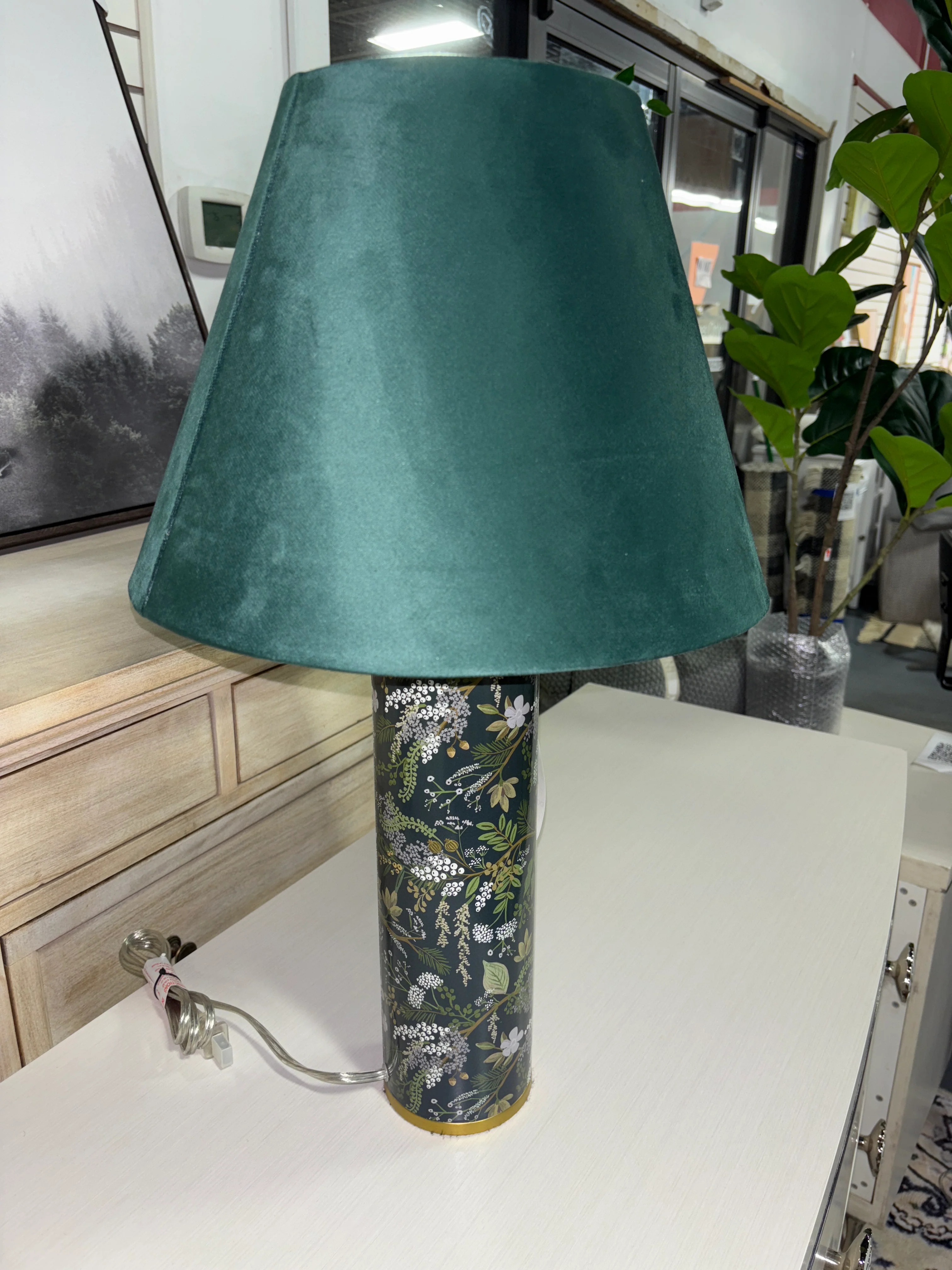 Rifle Paper Co. x Target Floral Lamp with Velvet Lampshade SHOWROOM ITEM - Image 3