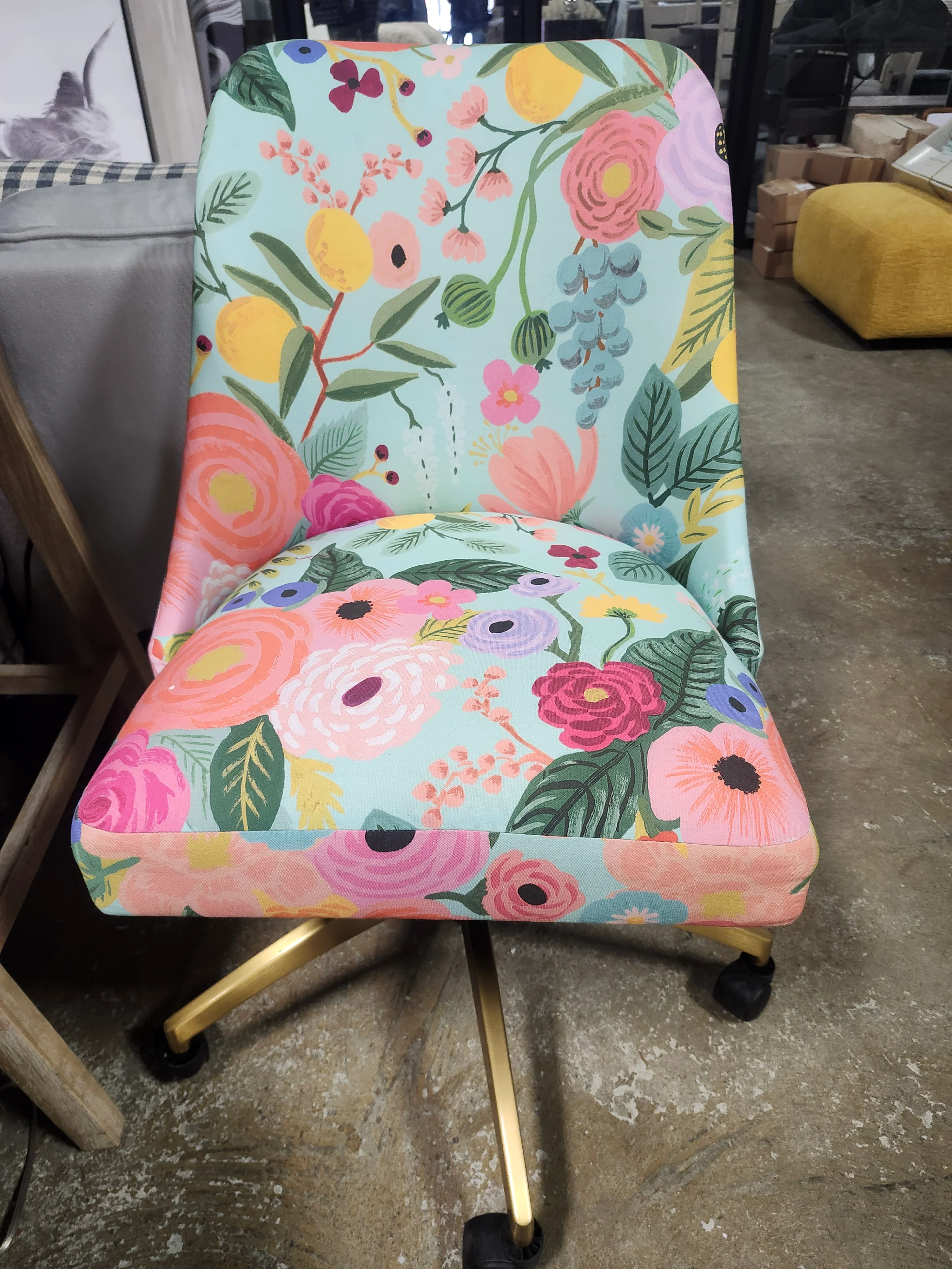 Rifle Paper Co. x Target Garden Party Desk Chair Light Green SHOWROOM ITEM - Image 2