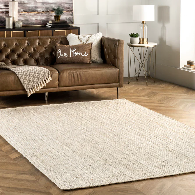 Rigo Hand Woven Farmhouse Jute Area Rug 9'x12' - Image 2
