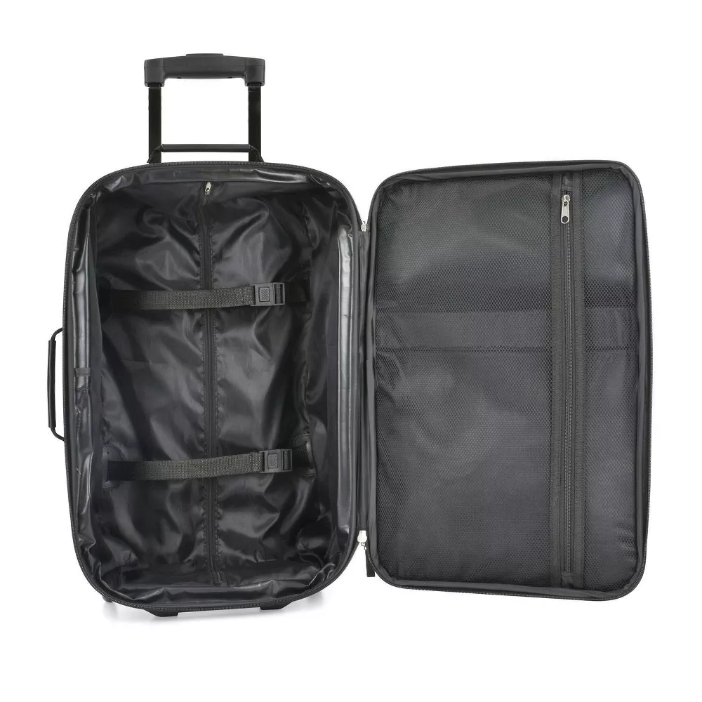 Rio 2-Piece Expandable Softside Carry On Luggage Set - Black - Image 2