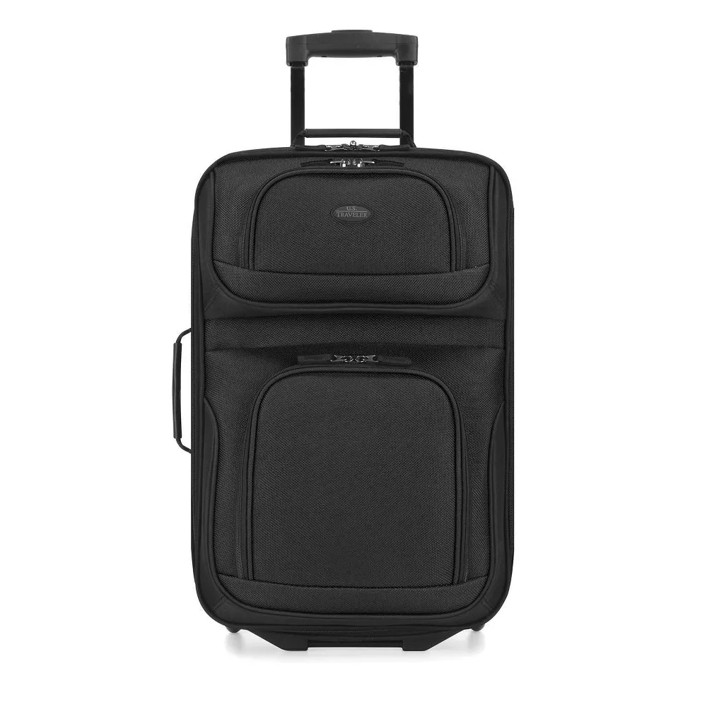 Rio 2-Piece Expandable Softside Carry On Luggage Set - Black - Image 5
