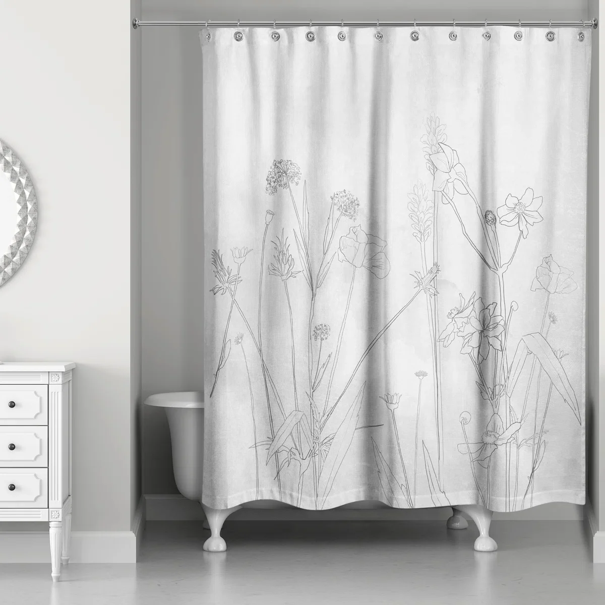 Robinett Floral Shower Curtain - Image 2