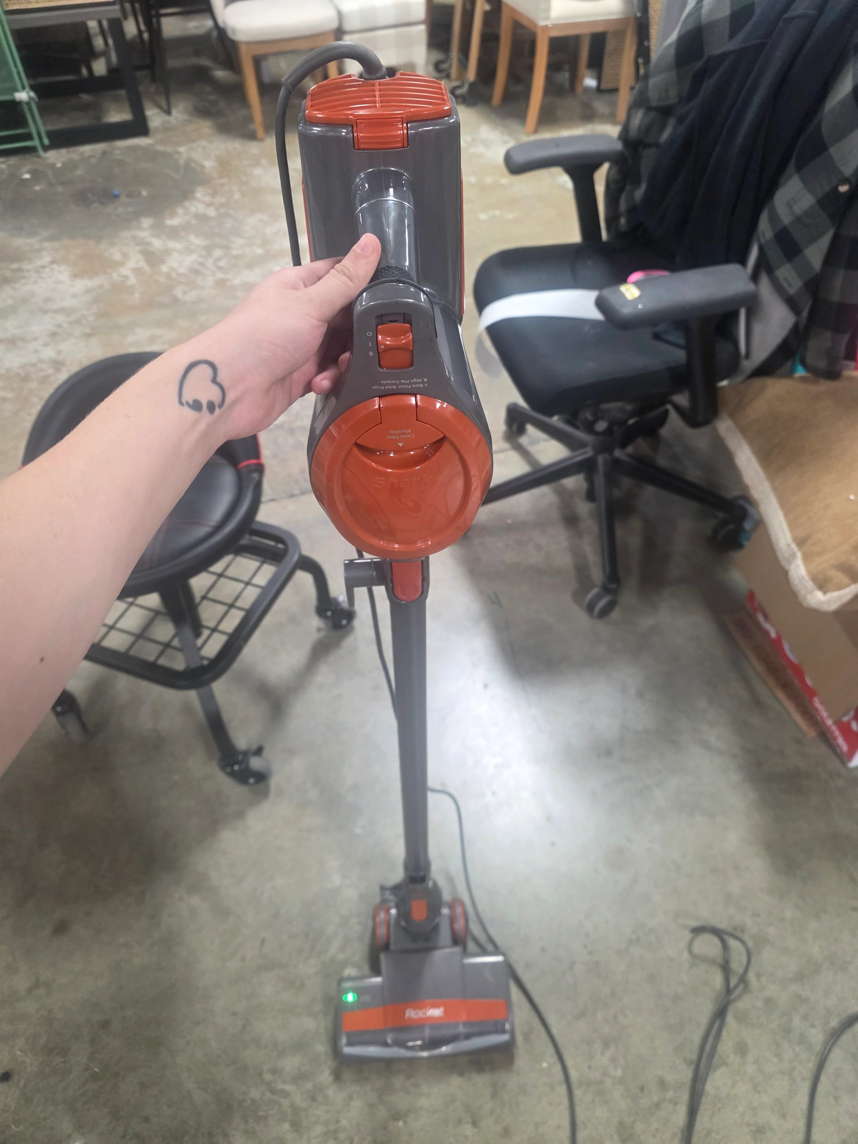 Rocket Ultra-Light Corded Stick Vacuum - Swivel Head, Converts to Handheld - Image 7