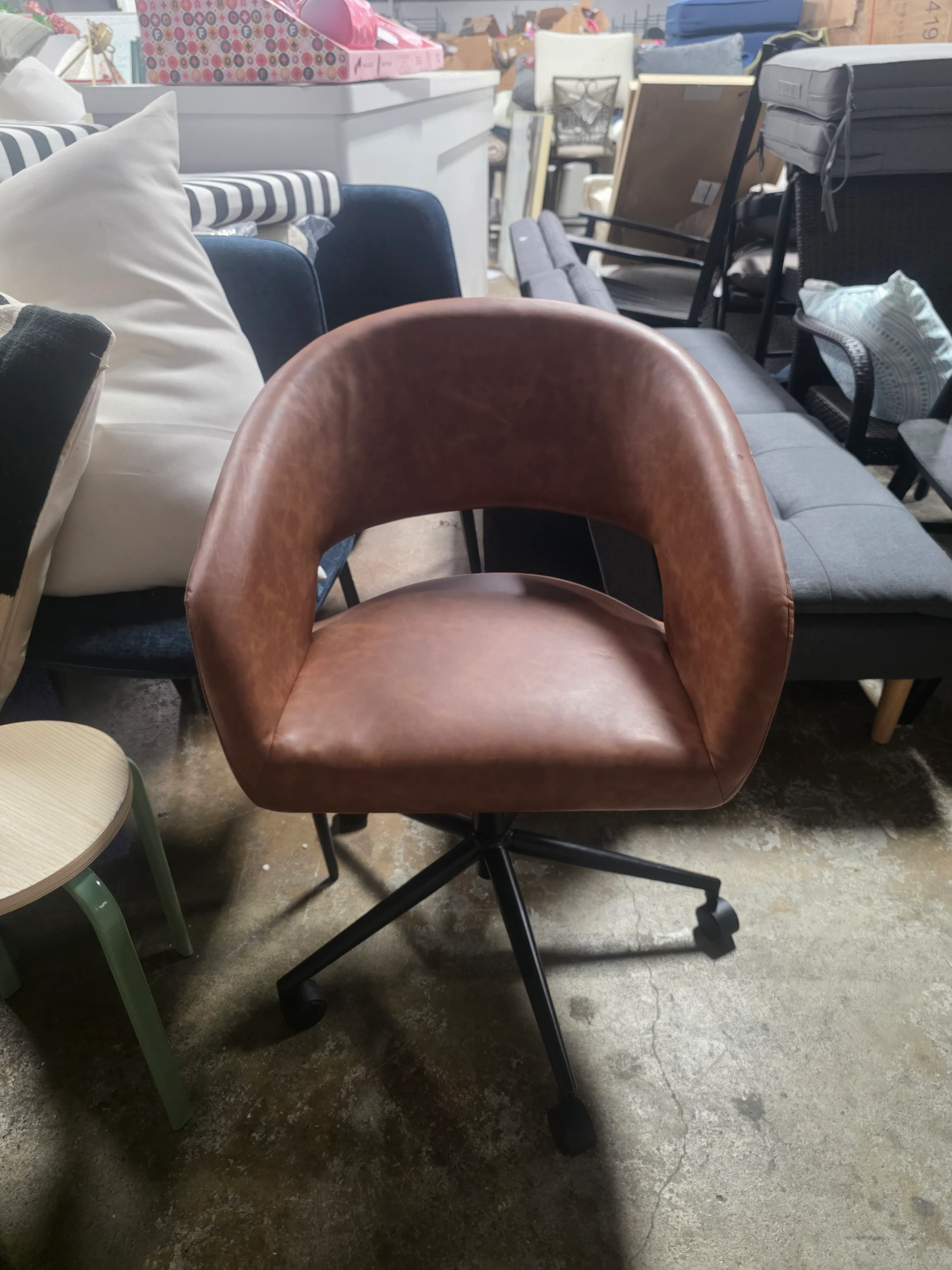 Rolling Swivel Barrel Back Office Chair - Room Essentials™ - SHOWROOM ITEM - Image 2