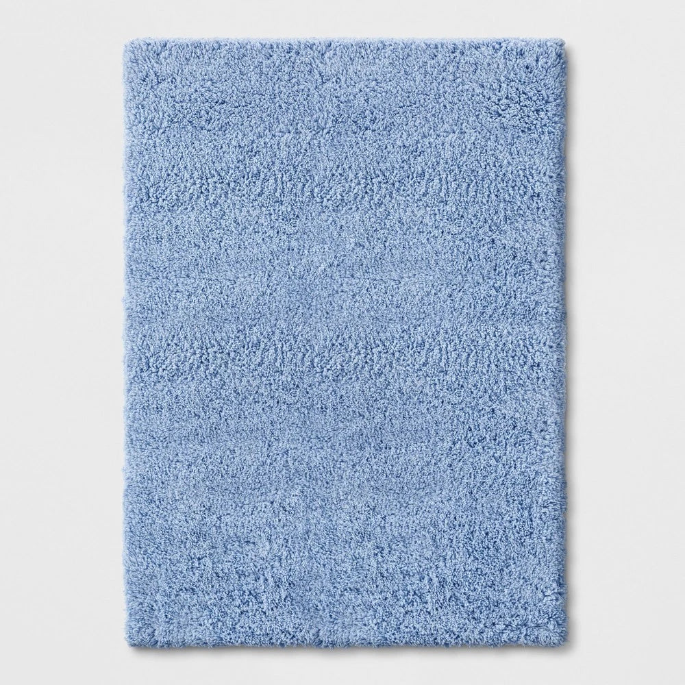 Solid Tufted Soft Accent Washable Rug Blue 4' X 6'