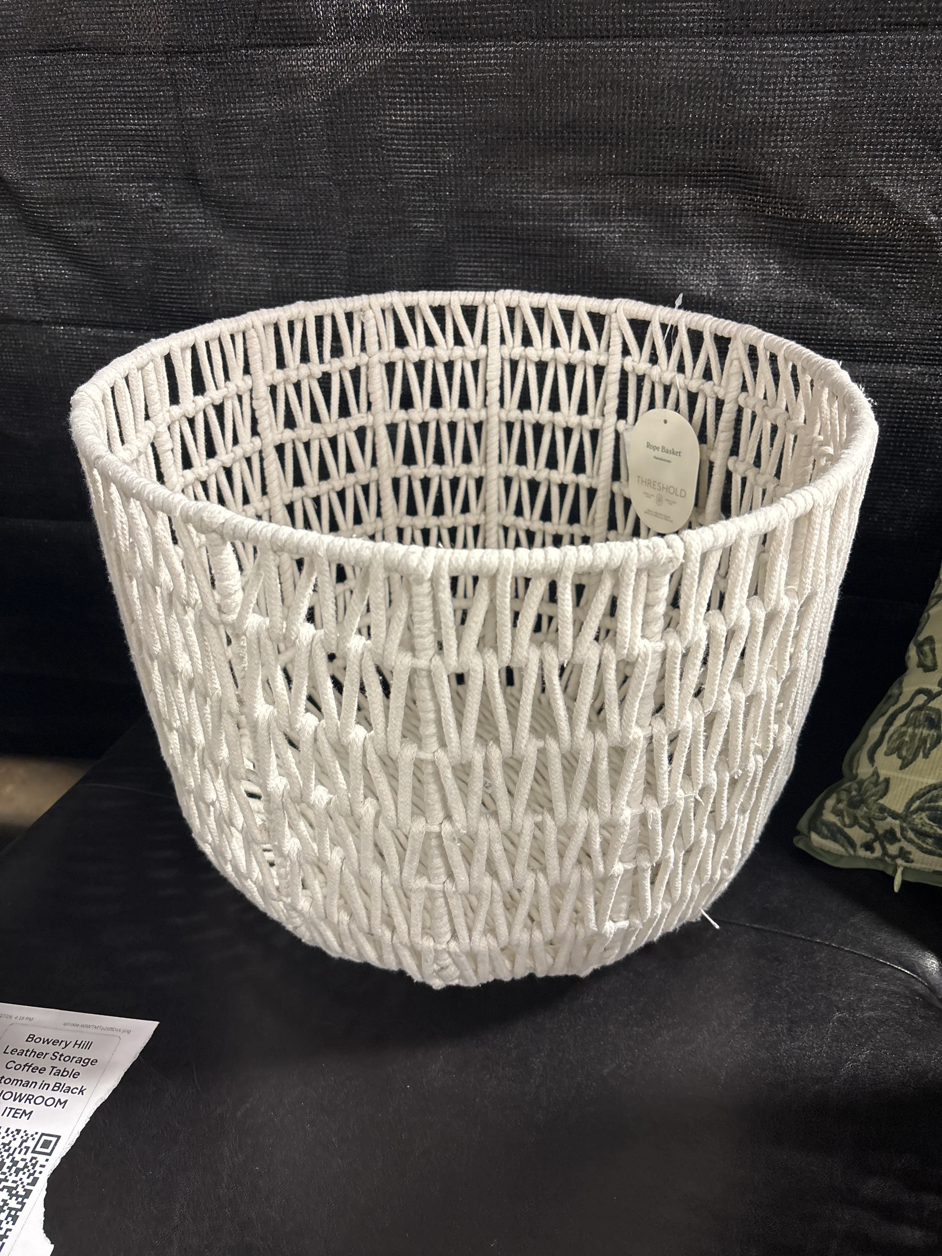 Rope Basket Cream Threshold SHOWROOM ITEM - Image 2