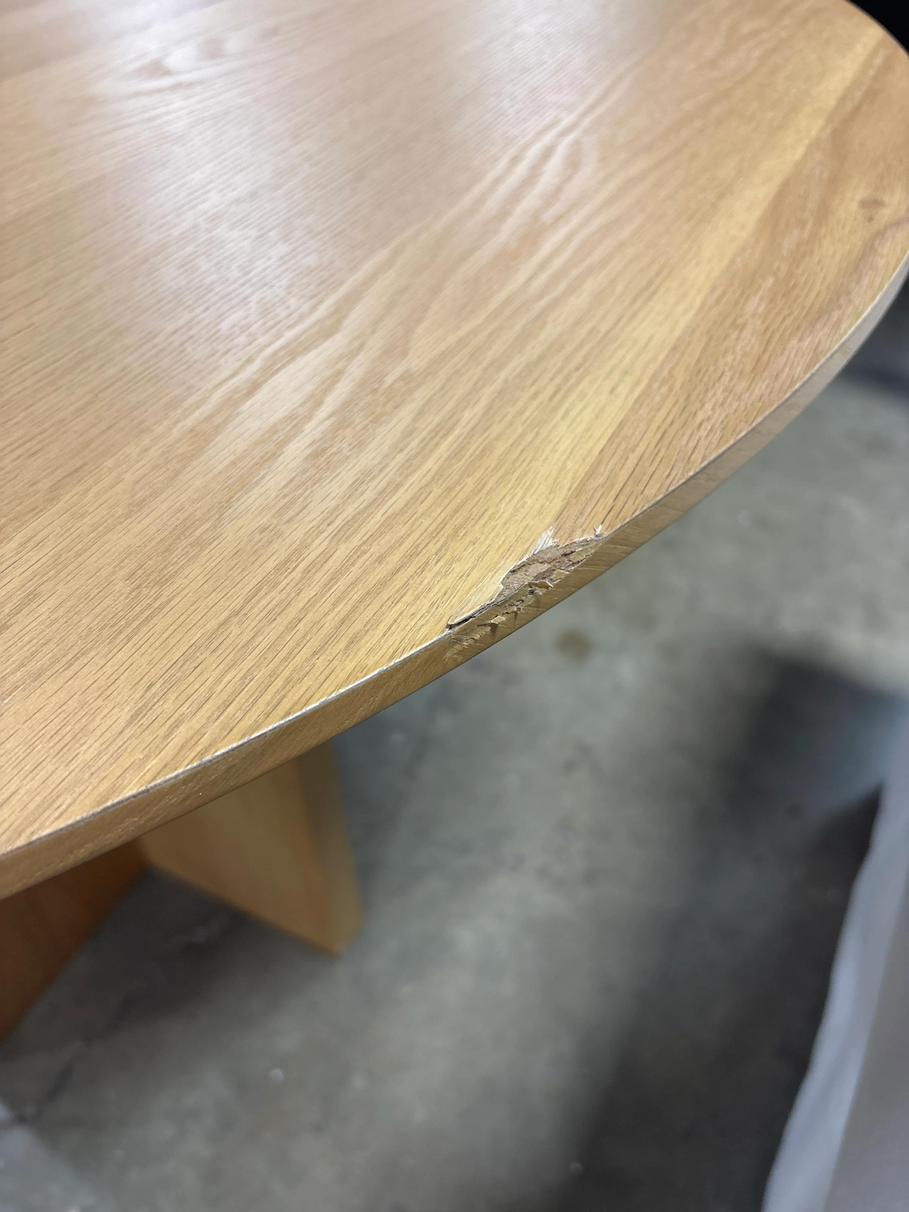 Round Wooden Dining Table Kitchen Table with Cross Pedestal SHOWROOM ITEM - Image 3