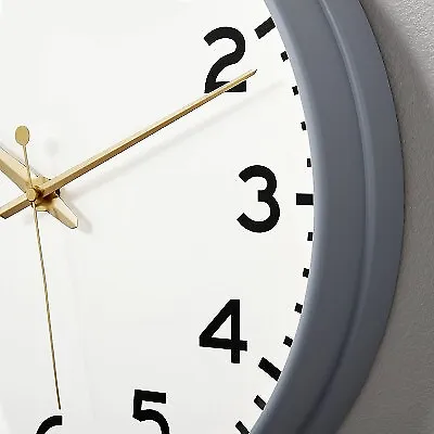 Round Decorative Wall Clock - Gray SHOWROOM ITEM - Image 2
