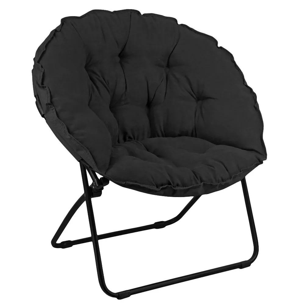Round Foldable Padded Saucer Dish Chair