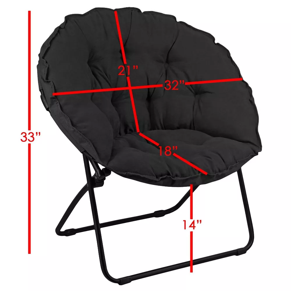 Round Foldable Padded Saucer Dish Chair - Image 3