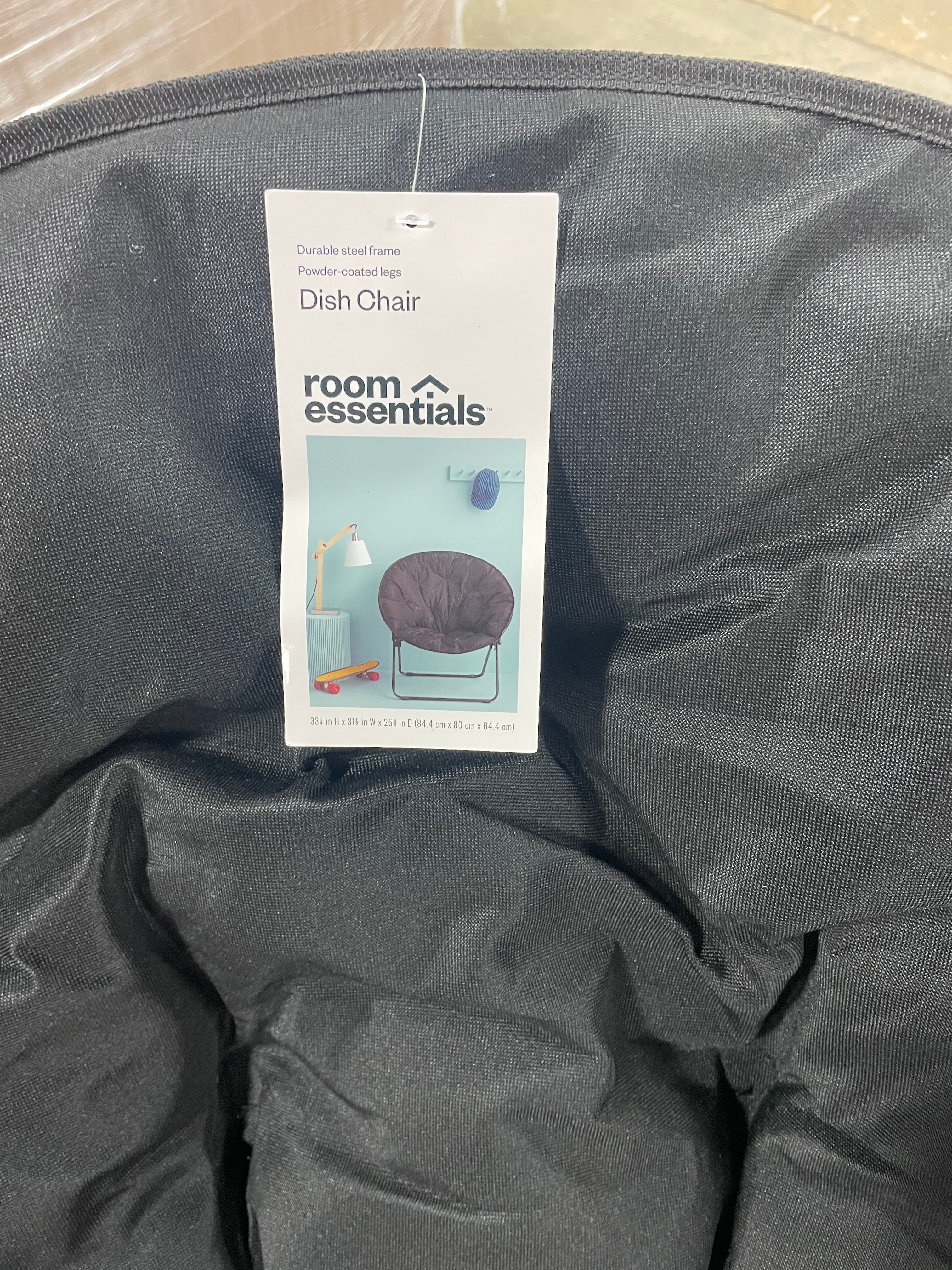 Round Foldable Padded Saucer Dish Chair - Image 6