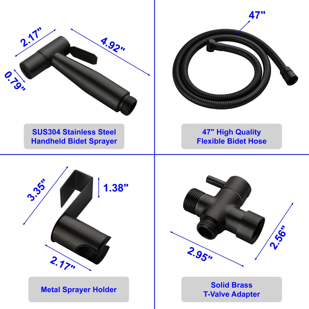 Round Hand Held Bidet with Faucet Handheld Sprayer - Image 3