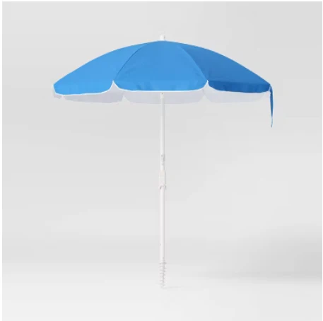 Round Outdoor Patio Beach Umbrella Blue