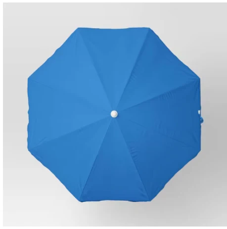 Round Outdoor Patio Beach Umbrella Blue - Image 3