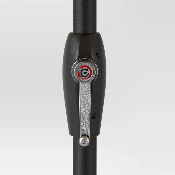 Round Outdoor Patio Market Umbrella with Black Pole - Image 2