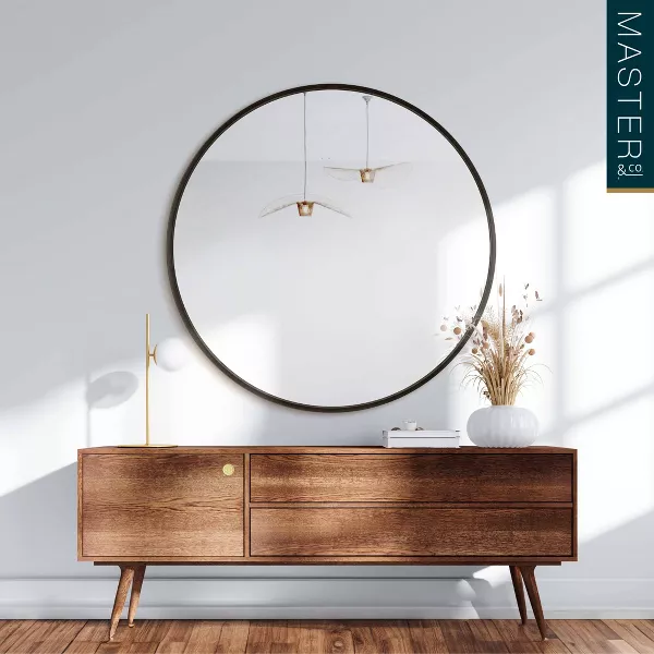 Round Woodgrain Mirror - Image 2