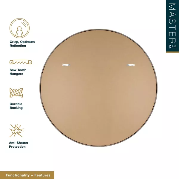 Round Woodgrain Mirror - Image 3