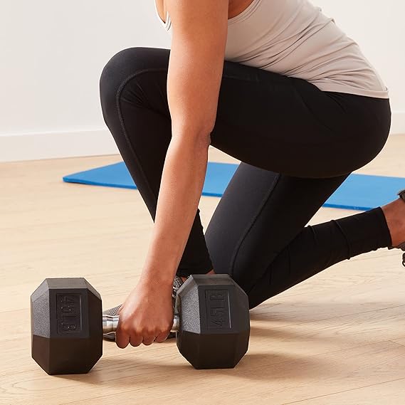 Rubber Hex Dumbbell Hand Weight - Image 2