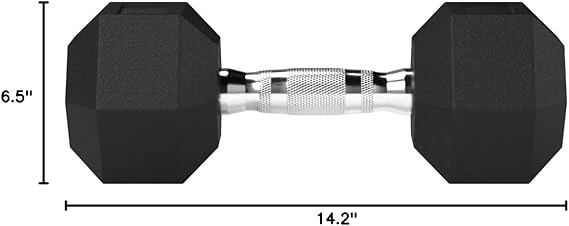 Rubber Hex Dumbbell Hand Weight - Image 3